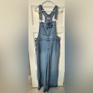 Juicy Couture Wide Leg Denim Overalls Size Medium